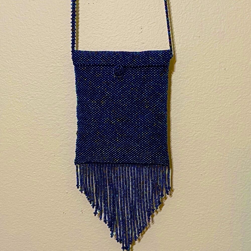 Artisan Jewelry Beaded WICCA Amulet Bag Carnival Glass Necklace